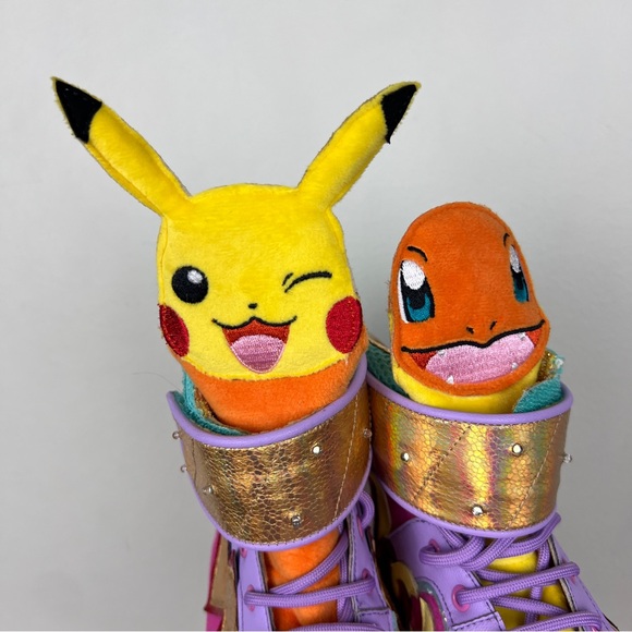 Irregular Choice Pokemon Flames and Bolts High Top Sneakers - Picture 8 of 9